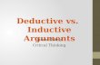 Deductive vs. Inductive Arguments Jason Chang Critical Thinking.