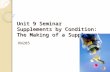 Unit 9 Seminar Supplements by Condition: The Making of a Supplement HW205.