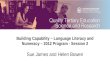 Building Capability – Language Literacy and Numeracy – 2012 Program - Session 2 Sue James and Helen Bowen.