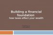 BUILDING A FINANCIAL FOUNDATION HOW TAXES EFFECT YOUR WEALTH TingTing Lu 11/21/2015.