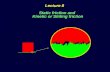 Lecture 8 Static friction and Kinetic or Sliding friction.