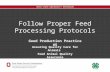 OHIO STATE UNIVERSITY EXTENSION Follow Proper Feed Processing Protocols Good Production Practice #5 Assuring Quality Care for Animals Food Animal Quality.