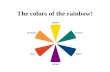 The colors of the rainbow!. Look at the colors in the circle!
