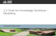 2.3 Tools for Knowledge Synthesis – Modelling Gabriele Bammer.