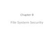 Chapter 8 File System Security. File Protection Schemes Login passwords Encryption File Access Privileges.