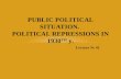 Lecture № 41 PUBLIC POLITICAL SITUATION. POLITICAL REPRESSIONS IN 1930 TH y.