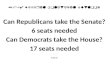 2014 Federal Political Outlook Can Republicans take the Senate? 6 seats needed Can Democrats take the House? 17 seats needed 8/25/14.