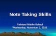 Note Taking Skills Richland Middle School Wednesday, December 16, 2015Wednesday, December 16, 2015Wednesday, December 16, 2015Wednesday, December 16, 2015.
