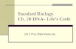 Standard Biology Ch. 28 DNA- Life’s Code 28.1 The DNA Molecule.