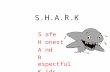 S.H.A.R.K S afe H onest A nd R espectful K ids. Rewards Rewards for following S.H.A.R.K. behavior: SHARK Cards– If you earn 10 SHARK cards you get to.