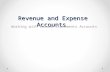 Revenue and Expense Accounts Working with Income Statements Accounts.