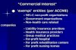 “Commercial Interest” ● ‘exempt’ entities (per ACCME) ● ‘exempt’ entities (per ACCME) – 501-C non-profit organizations – Government organizations – Non-health.