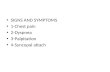 SIGNS AND SYMPTOMS 1-Chest pain 2-Dyspnea 3-Palpitation 4-Syncopal attach