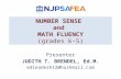 NUMBER SENSE and MATH FLUENCY (grades k-5) Presenter JUDITH T. BRENDEL, Ed.M. edleaderk12@hushmail.com.