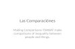 Las Comparaciónes Making Comparisons-TSWBAT make comparisons of inequality between people and things.
