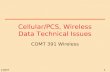 COMT 3911 Cellular/PCS, Wireless Data Technical Issues COMT 391 Wireless.