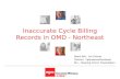 Inaccurate Cycle Billing Records in OMD - Northeast Black Belt: Jim Palmer Division: Operations/Northeast BU – Steering Comm Presentation.