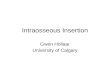 Intraosseous Insertion Gwen Hollaar University of Calgary.