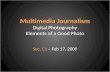 Multimedia Journalism Multimedia Journalism Digital Photography Elements of a Good Photo Sec. C1 – Feb 17, 2009.