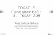 TOGAF 9 Fundamental: 3. TOGAF ADM Romi Satria Wahono romi@romisatriawahono.net http://romisatriawahono.net/tfu WA/SMS: +6281586220090.