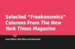 Selected “Freakonomics” Columns From The New York Times Magazine Lauren Williams, Katie Wilmes, and Lindsey Howe.