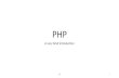 PHP A very brief introduction PHP1. PHP = PHP: Hypertext Processor A recursive acronym! PHP scripts are executed on the server side Executed by (a plugin.