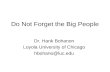 Center for School Evaluation, Intervention, & Training, Loyola University of Chicago \cseit Do Not Forget the Big People Dr. Hank Bohanon Loyola.