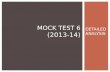 DETAILED ANALYSIS MOCK TEST 6 (2013-14). INTRODUCTION Mock Test 6 follows the NLU-D pattern wherein the students are subjected to the same level of difficulty.