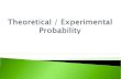 Theoretical probability shows what should happen in an experiment.  Experimental probability shows what actually happened.