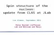 Peter Bosted (Jefferson Lab and William and Mary) Spin structure of the nucleon: update from CLAS at JLab Los Alamos, September 2011.