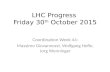 LHC Progress Friday 30 th October 2015 Coordination Week 44: Massimo Giovannozzi, Wolfgang Hofle, Jorg Wenninger.