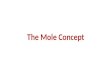 The Mole Concept. Avogadro’s Number Avogadro’s Number (symbol N) is the number of atoms in 12.01 grams of carbon. Its numerical value is 6.02 × 10 23.