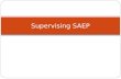 Supervising SAEP. What is the PURPOSE of an SAEP?