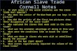 African Slave Trade Cornell Notes 1. In what areas of the world (climate) was the slave trade most popular? 2. Why does the artist of The Slave Trade put.