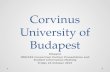 Corvinus University of Budapest Glasgow IMRCEES Consortium Partner Presentation and Student Information Meeting Friday 23 October 2015.