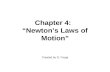 Chapter 4: “Newton’s Laws of Motion” Created by G. Frega.