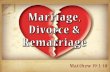 From the beginning, God made marriage to be permanent (Gen. 2:24) From the beginning, God made marriage to be permanent (Gen. 2:24) −“Leave” = no return.