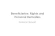 Beneficiaries: Rights and Personal Remedies Cameron Stewart.