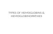 TYPES OF HEMOGLOBINS & HEMOGLOBINOPATHIES. Types in humans In the embryo: Gower 1 (ζ 2 ε 2 ) Gower 2 (α 2 ε 2 ) Hemoglobin Portland (ζ 2 γ 2 )