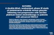 SATURN: A double-blind, randomized, phase III study of maintenance erlotinib versus placebo following non-progression with 1st-line platinum-based chemotherapy.