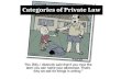 Categories of Private Law. Contract Law When contractual obligations are not fulfilled.