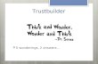 Trustbuilder  5 wonderings, 2 answers…. Wonderwall  What wondering do you have about WASC?  Write on sentence strip  Post on Wonderwall.