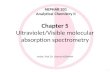 Chapter 5 Ultraviolet/Visible molecular absorption spectrometry Assist. Prof. Dr. Usama ALSHANA NEPHAR 201 Analytical Chemistry II 1.