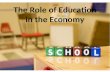 The Role of Education in the Economy The Role of Education in the Economy, Attachment 1.