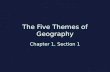 The Five Themes of Geography Chapter 1, Section 1.