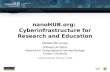 NanoHUB.org: Cyberinfrastructure for Research and Education Michael McLennan Software Architect Network for Computational Nanotechnology Purdue University.