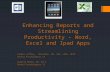 Enhancing Reports and Streamlining Productivity – Word, Excel and Ipad Apps Zandra Jeffrey – McFadden, MS, SSP, LPES, NCSP School Psychologist II Valarie.