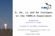 H, He, Li and Be Isotopes in the PAMELA-Experiment Wolfgang Menn University of Siegen On behalf of the PAMELA collaboration International Conference on.