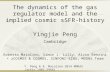 The dynamics of the gas regulator model and the implied cosmic sSFR-history Yingjie Peng Cambridge Roberto Maiolino, Simon J. Lilly, Alvio Renzini + zCOSMOS.