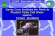 SCIPP Electrifies Crown ! SCIPP Electrifies Crown ! SCIPP UC Santa Cruz Santa Cruz Institute for Particle Physics Tesla Coil Show sparks Crown students.